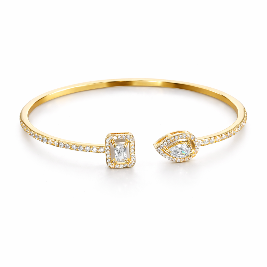 Bracelet manchette finition or