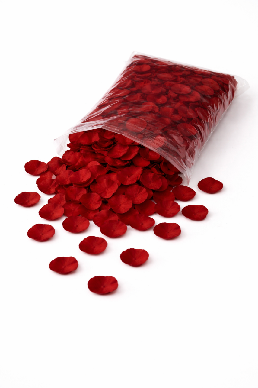 Pétales de roses en soie décoration