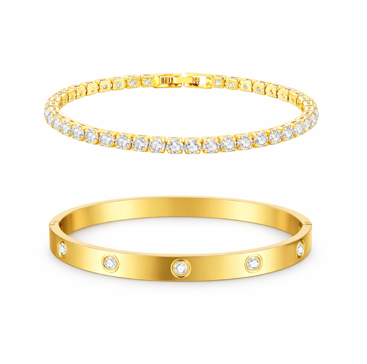 Bracelets Duo Bangle & Tennis