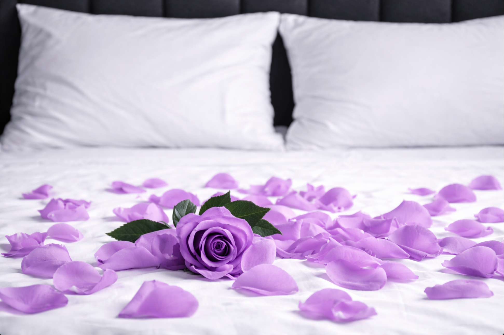 Pétales de Roses décoratif en soie Mauve