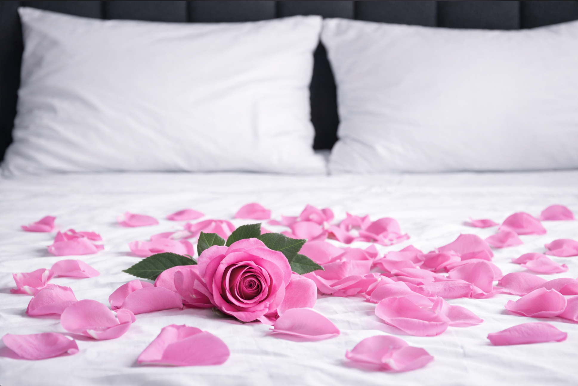 Pétales de Roses décoratif en soie rose