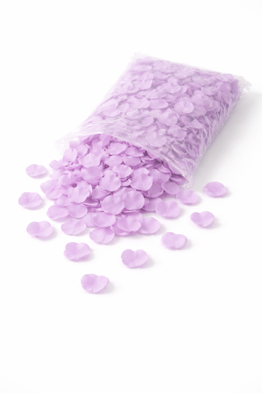 Pétales de Roses décoratif en soie Mauve