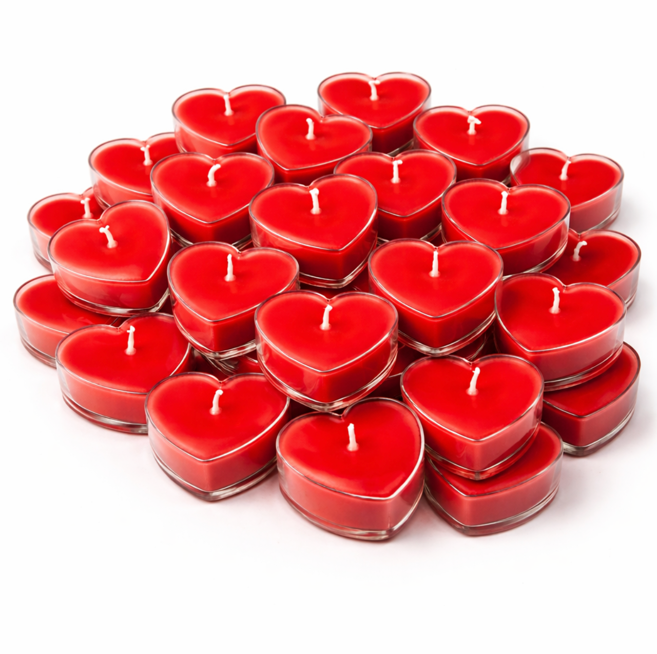 Bougies parfumé en forme de coeurs 50pcs
