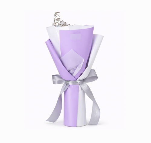 Bouquet de Rose Mauve & Argent – Composition durable