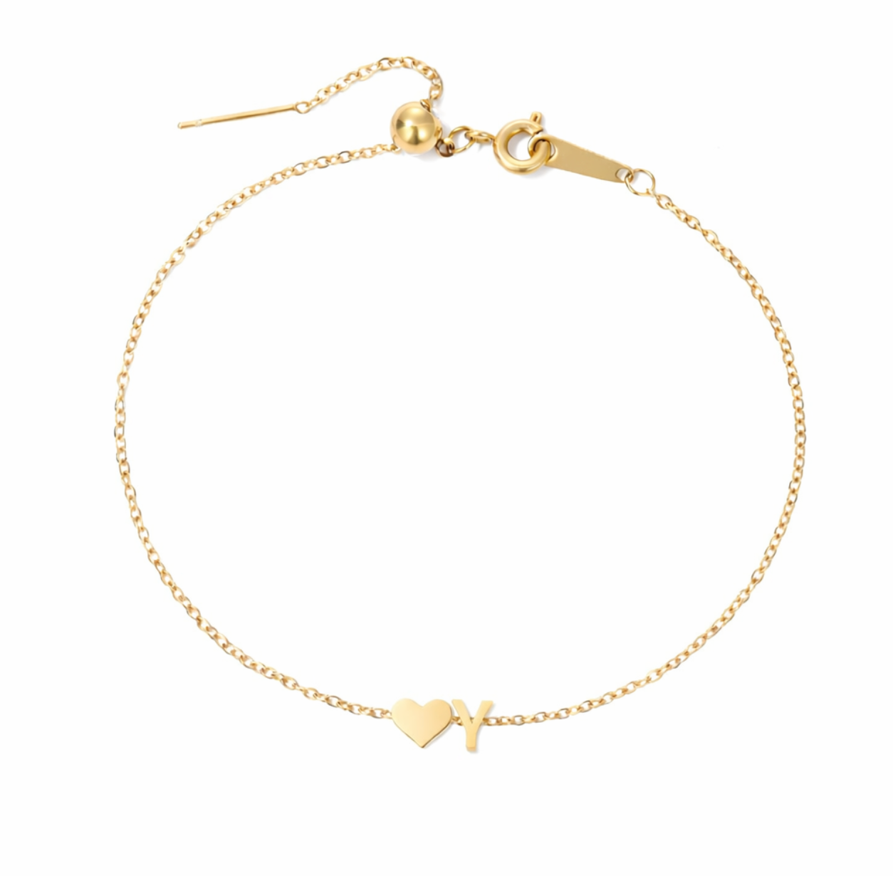 Bracelet Personnalisable Cœur & Initiale