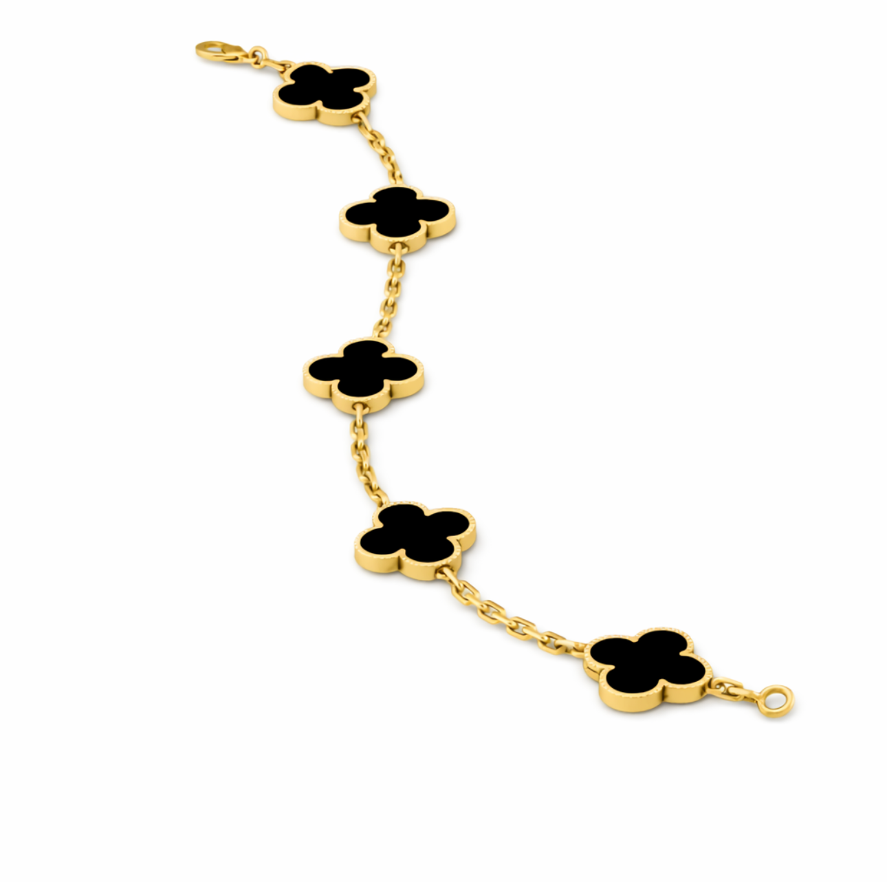 Bracelet vintage trèfle Noir