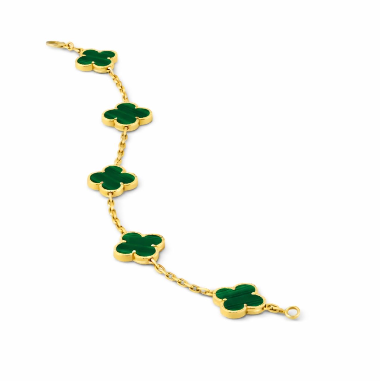 Bracelet Vintage trèfles Vert