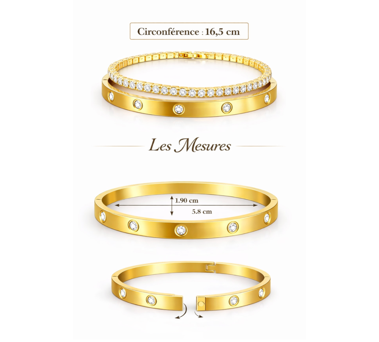 Bracelets Duo Bangle & Tennis