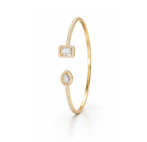 Bracelet manchette finition or