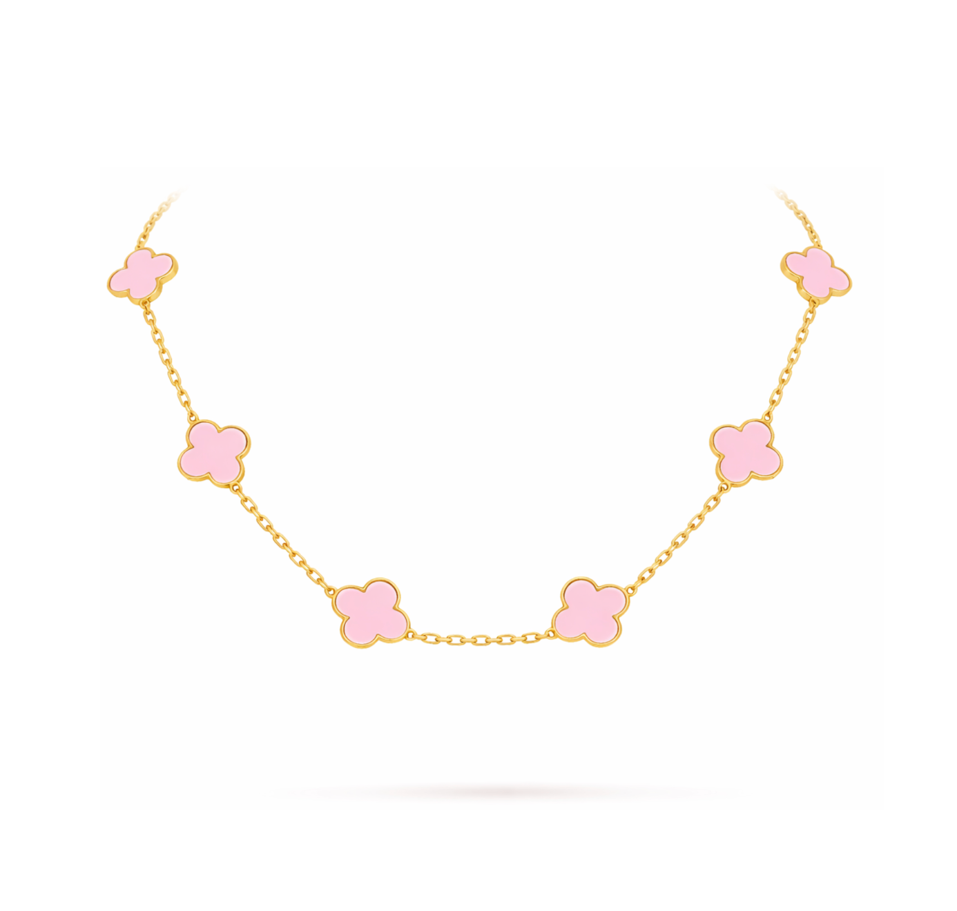 Collier Vintage trèfles Noir