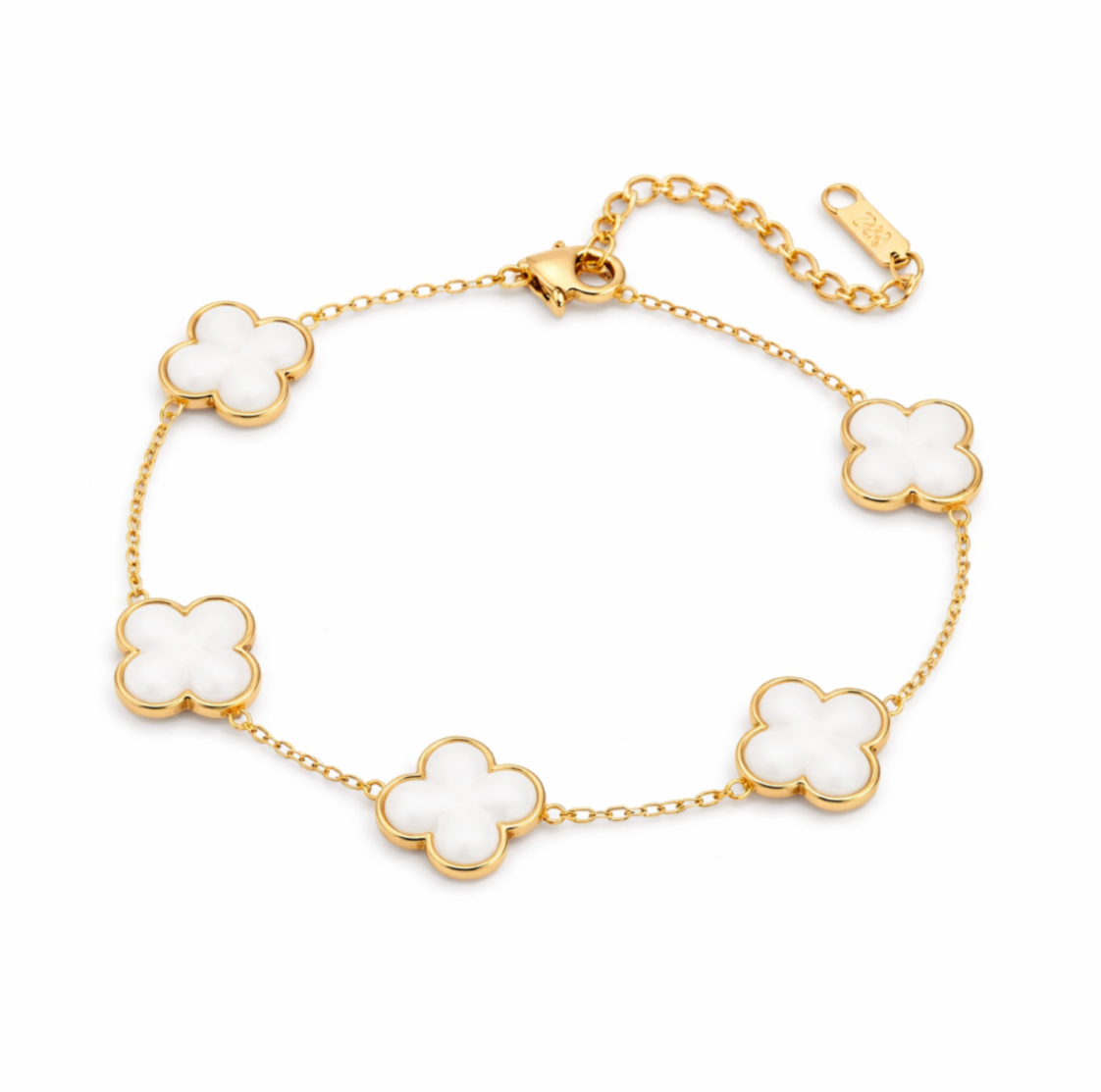 Bracelet vintage trèfle Rose