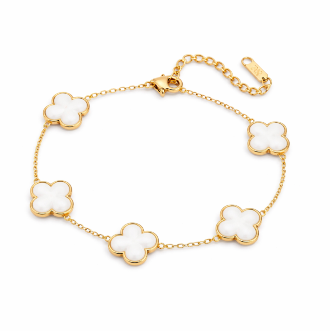 Bracelet Vintage trèfles Vert