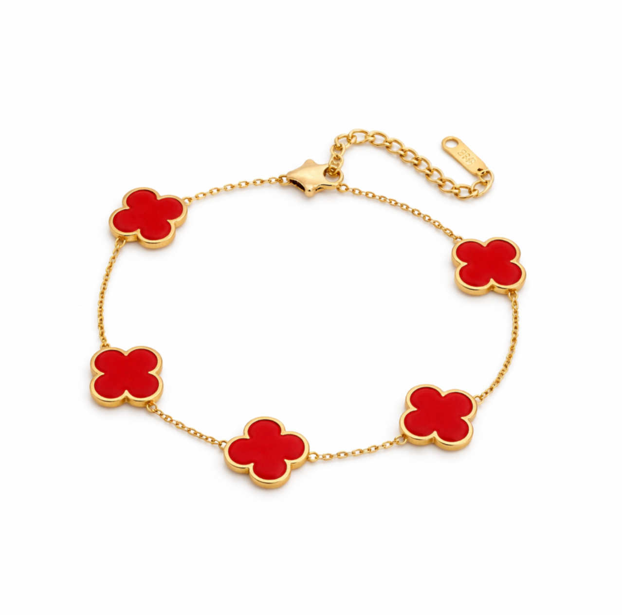 Bracelet vintage trèfle Blanc