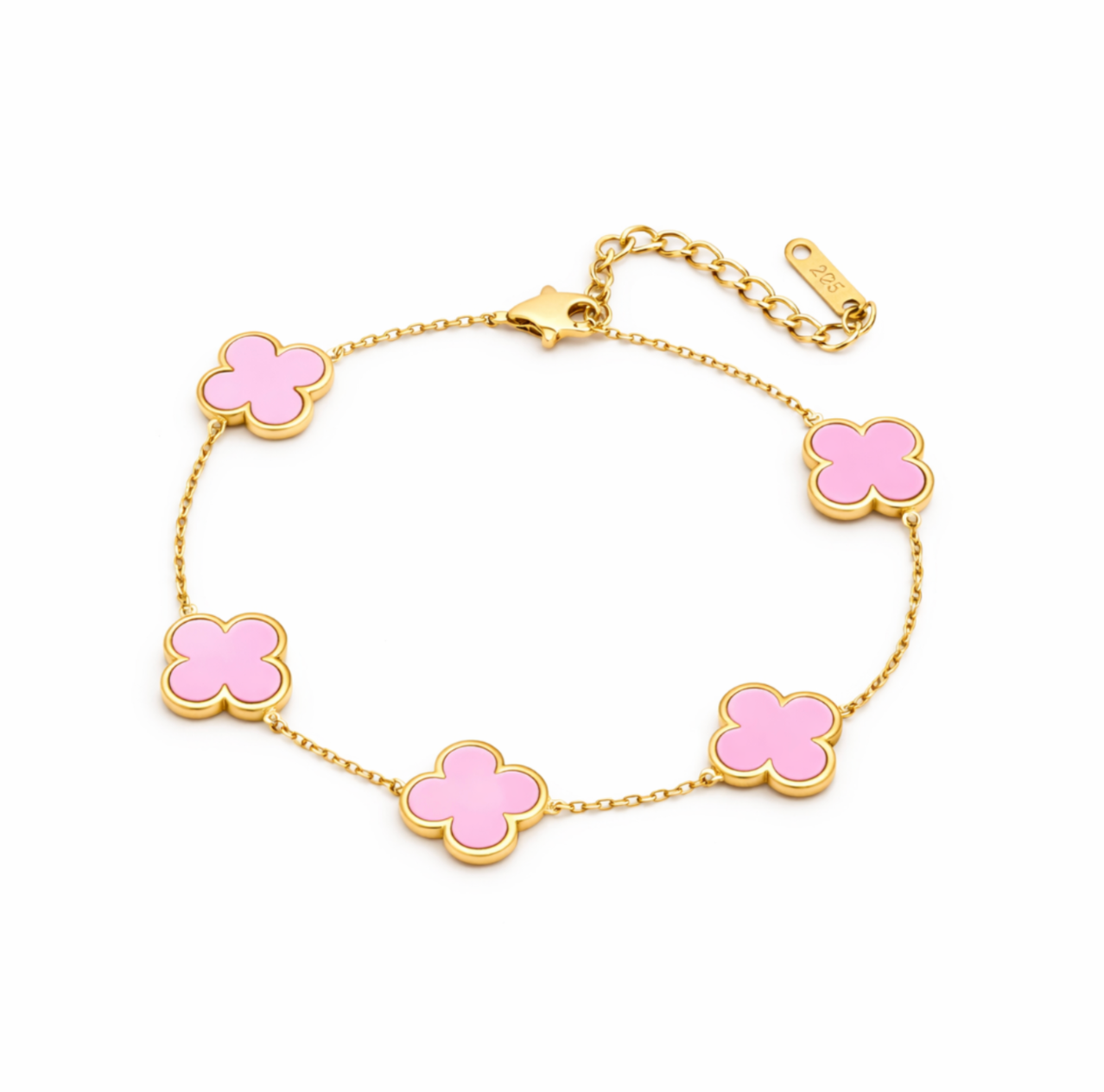 Bracelet vintage trèfle Blanc