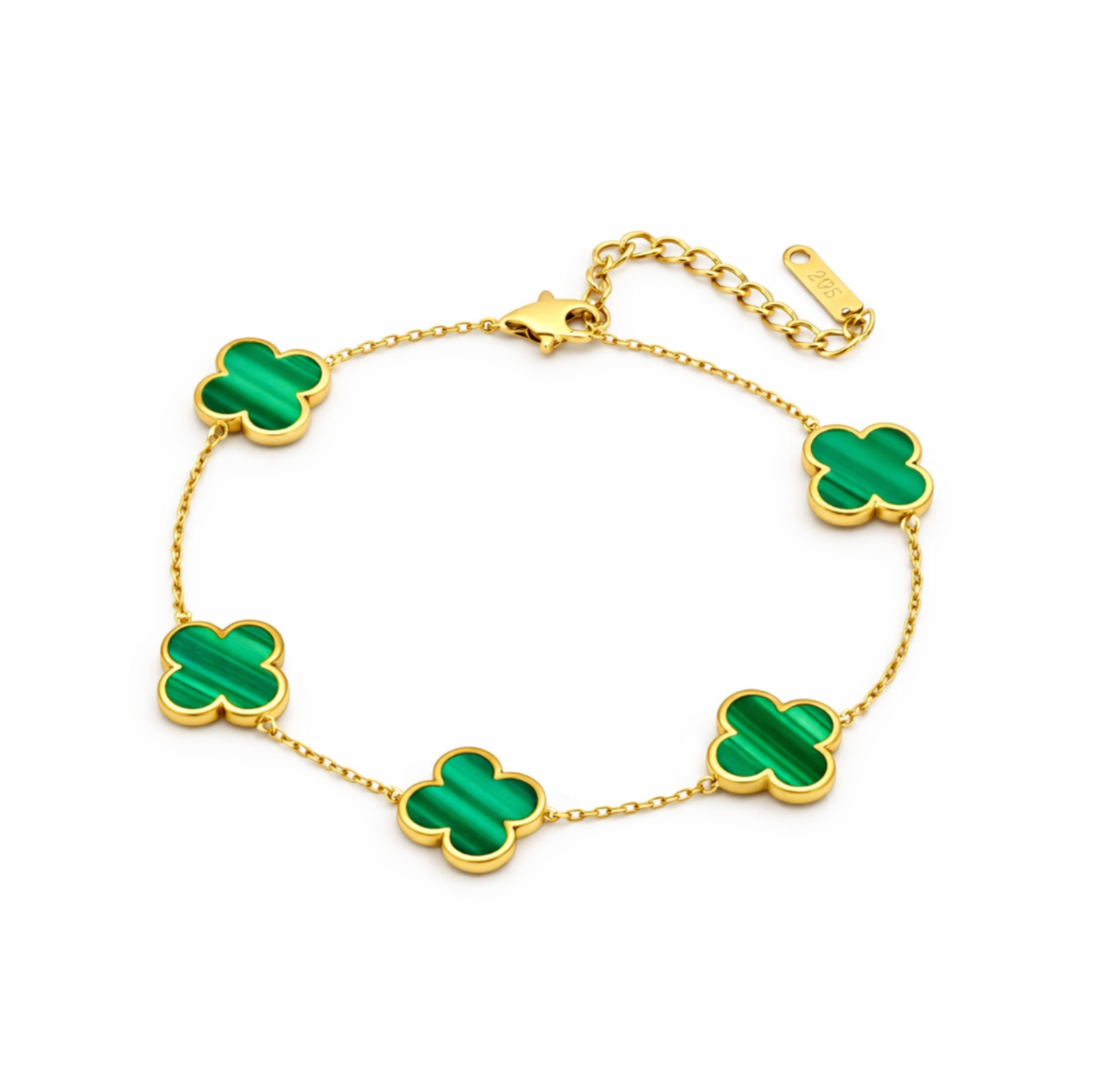 Bracelet vintage trèfle Blanc