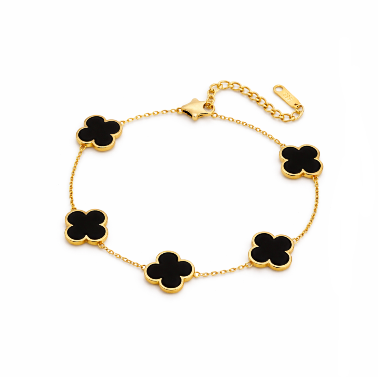 Bracelet vintage trèfle Blanc