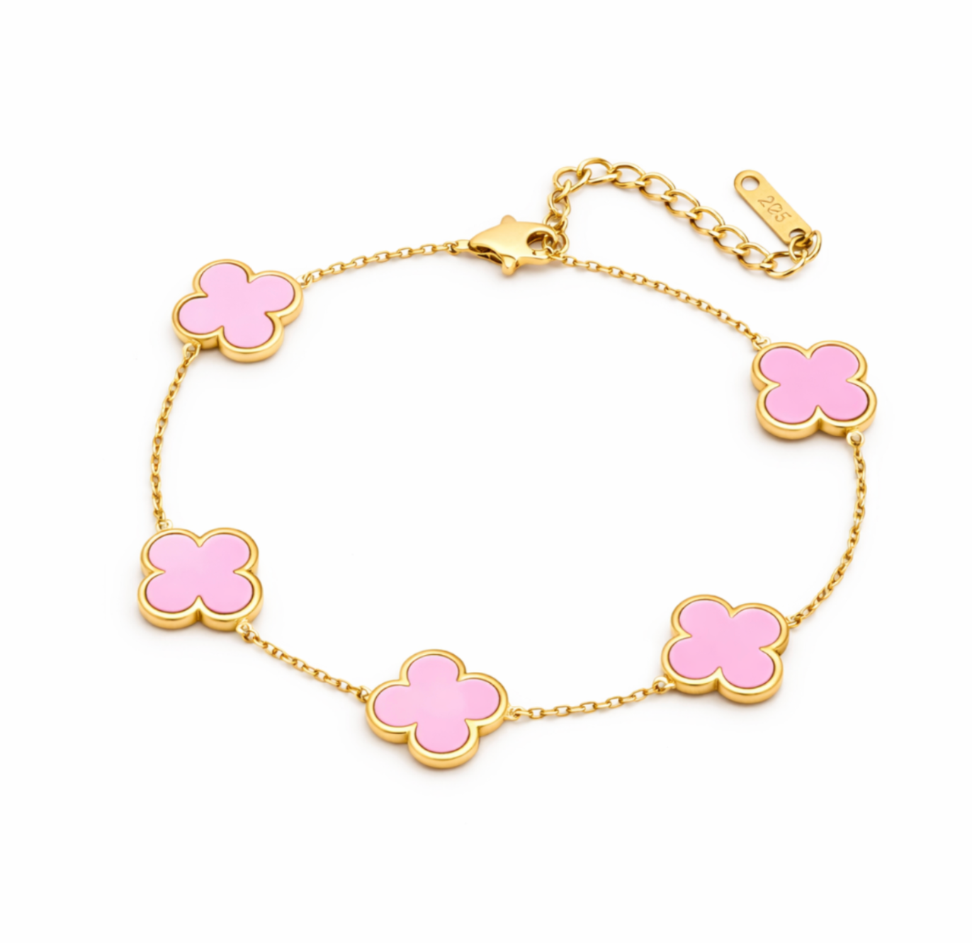 Bracelet vintage trèfle Rose