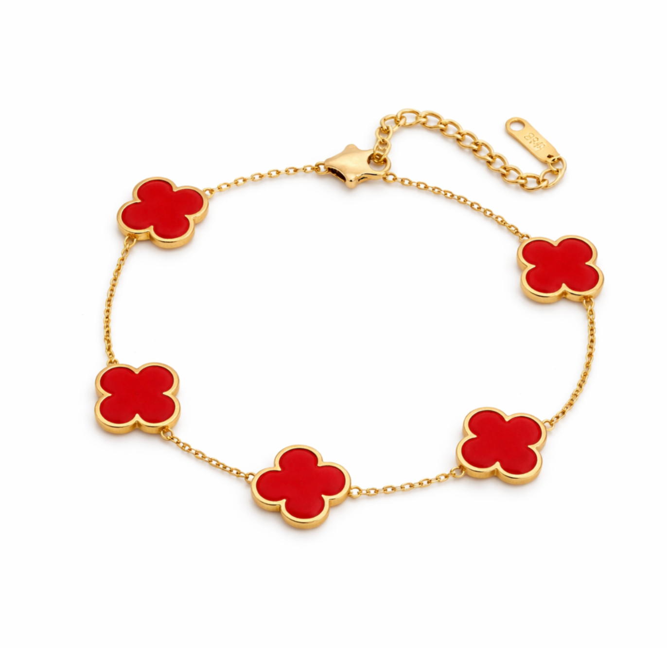 Bracelet vintage trèfle Noir